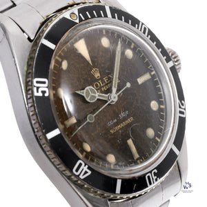Rolex - Oyster Perpetual Submariner - Reference 5508 - With Gilt Tropical Chocolate Dial - c.III.1958 - Vintage Watch Specialist