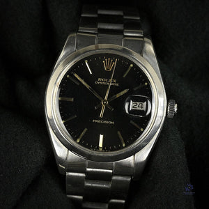 Rolex Oysterdate - Black and Gilt Dial - Model Ref: 6694 - c.1981 - Vintage Watch Specialist
