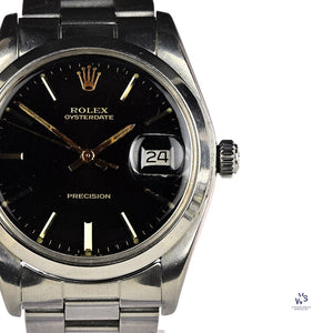 Rolex Oysterdate - Black and Gilt Dial - Model Ref: 6694 - c.1981 - Vintage Watch Specialist