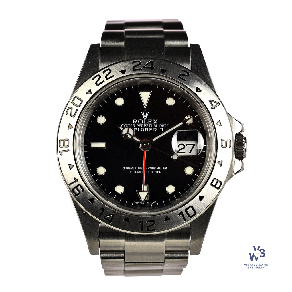 Rolex Perpetual Date Explorer II - Model ref: 16570 - Black Dial - c.2006 - Vintage Watch Specialist