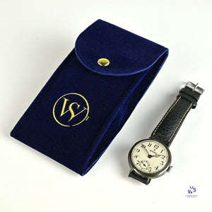 Rolex Silver Cased Trench Watch Off White Enamel Dial WW1 c.1917 Vintage Watch Specialist