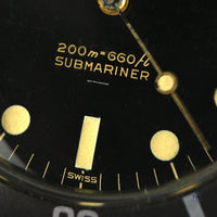 Rolex Submariner 5513 Gilt Gloss Underlined Dial NOS Condition c.1963 POA Vintage Watch Specialist