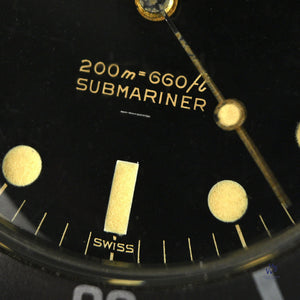 Rolex Submariner 5513 Gilt Gloss Underlined Dial NOS Condition c.1963 POA Vintage Watch Specialist