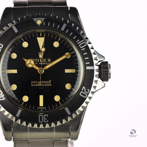 Rolex Submariner 5513 Gilt Gloss Underlined Dial NOS Condition c.1963 POA Vintage Watch Specialist