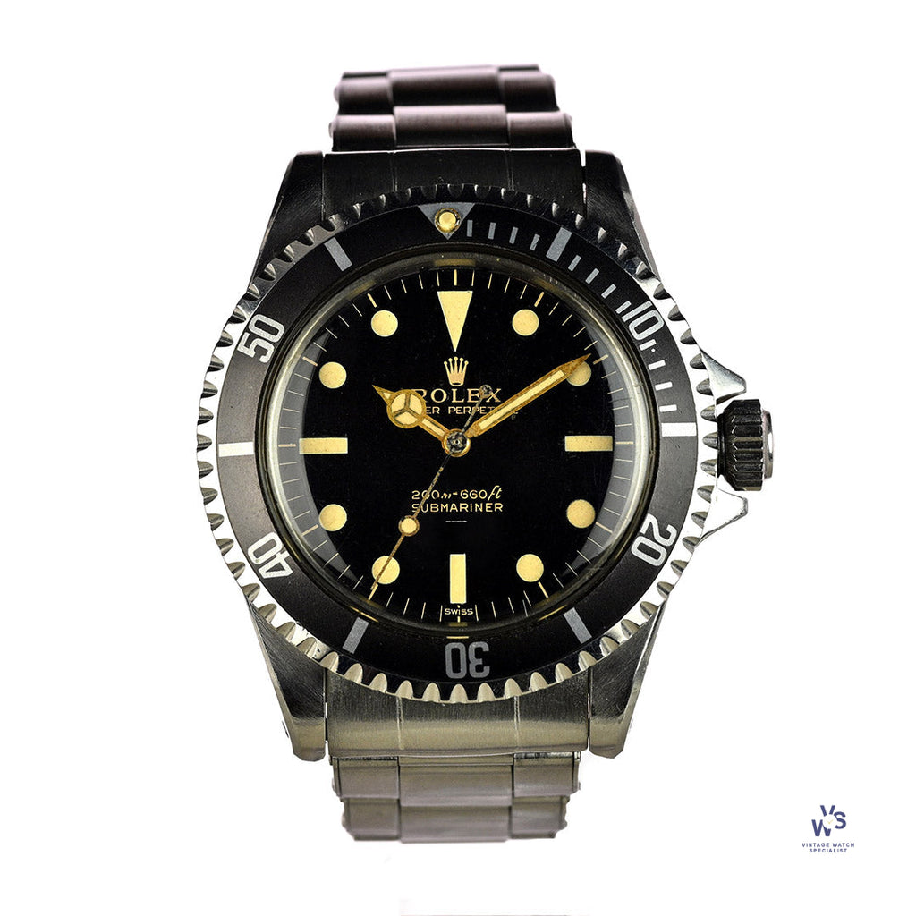 Rolex Submariner 5513 Gilt Gloss Underlined Dial NOS Condition c.1963 POA Vintage Watch Specialist