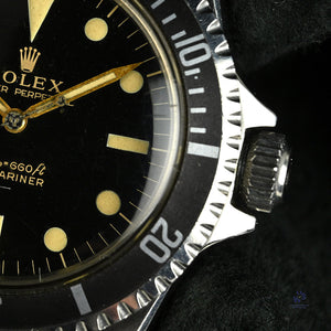 Rolex Submariner 5513 Gilt Gloss Underlined Dial NOS Condition c.1963 POA Vintage Watch Specialist