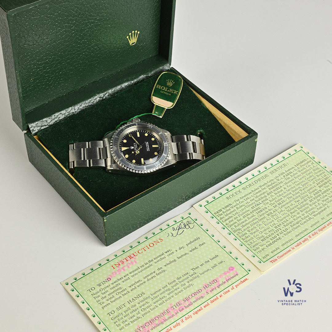 Rolex Submariner 5513 - Box and Papers - Original Condition - Oct