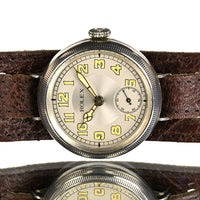 Rolex Trench Watch Solid Silver Dennison Case Original Lume Hallmarked Birmingham c.1915 Vintage Watch Specialist