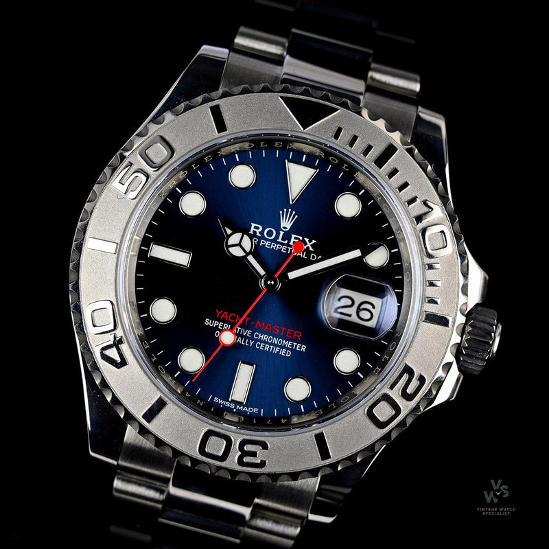 Rolex Yacht-Master 116622-0001 Oystersteel Blue with Red Accents