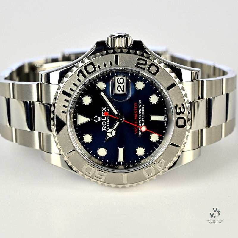 Rolex Yacht-Master Blue Dial - Model Ref: 116622 - 2017 - Box and Papers - Vintage Watch Specialist
