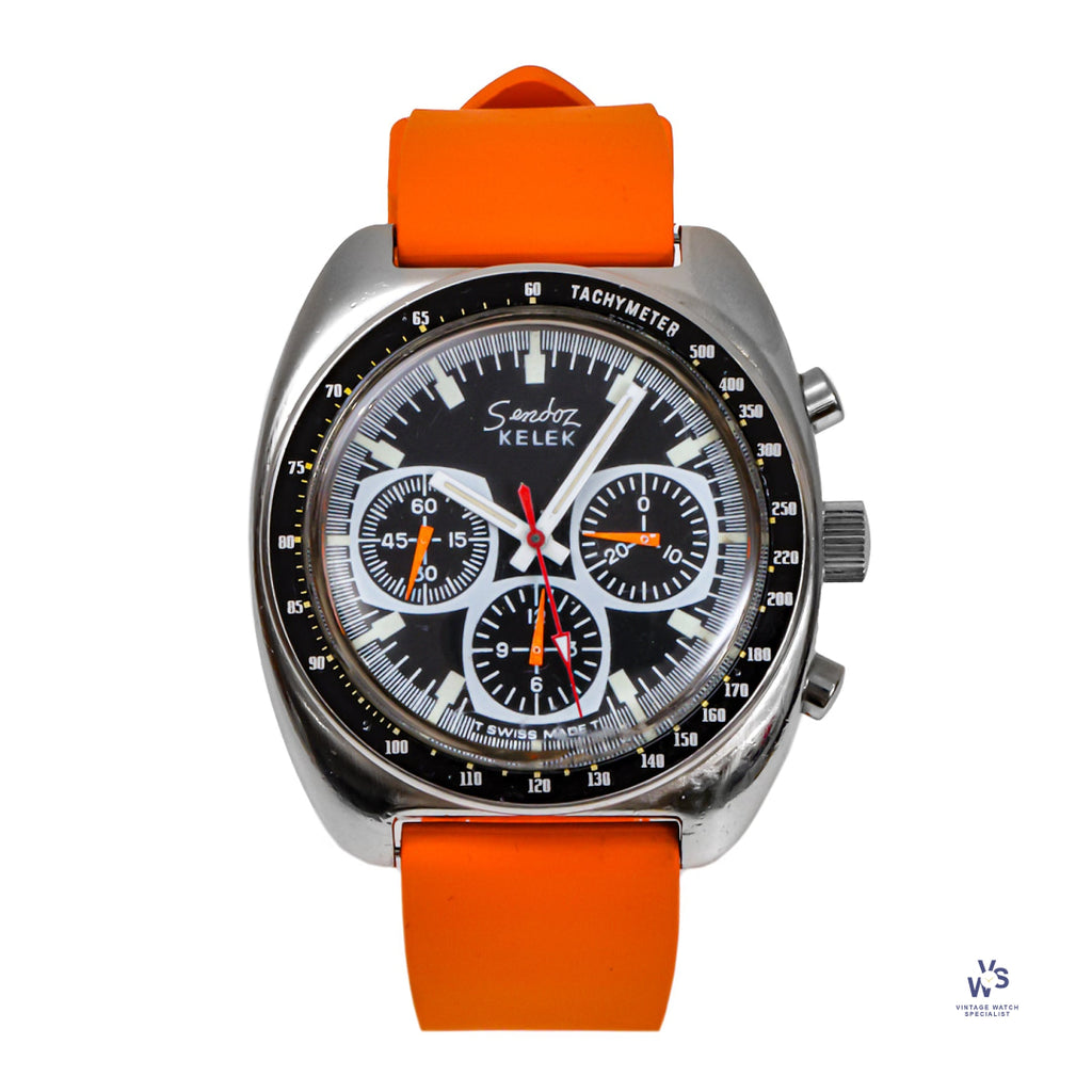 Sandoz Kelek Three Register Chronograph - Fantastic Condition - c.1970s - Vintage Watch Specialist