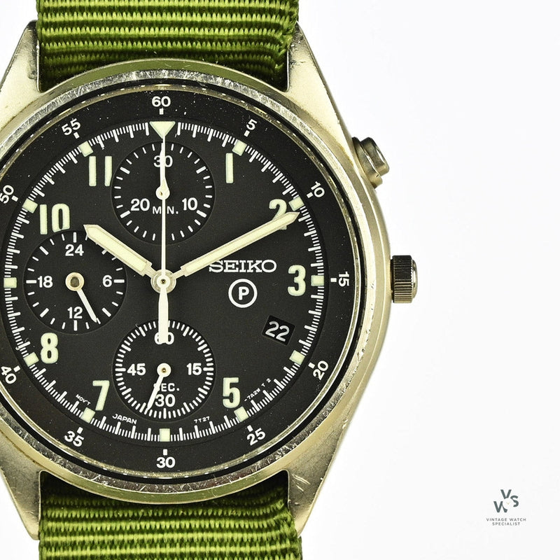 Seiko 6645 Gen 2 - Military Issued Pilots Watch with Broad Arrow - 1997 - Vintage Watch Specialist