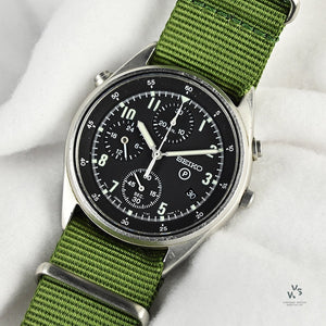 Seiko 6645 Gen 2 - Military Issued Pilots Watch with Broad Arrow - 1997 - Vintage Watch Specialist