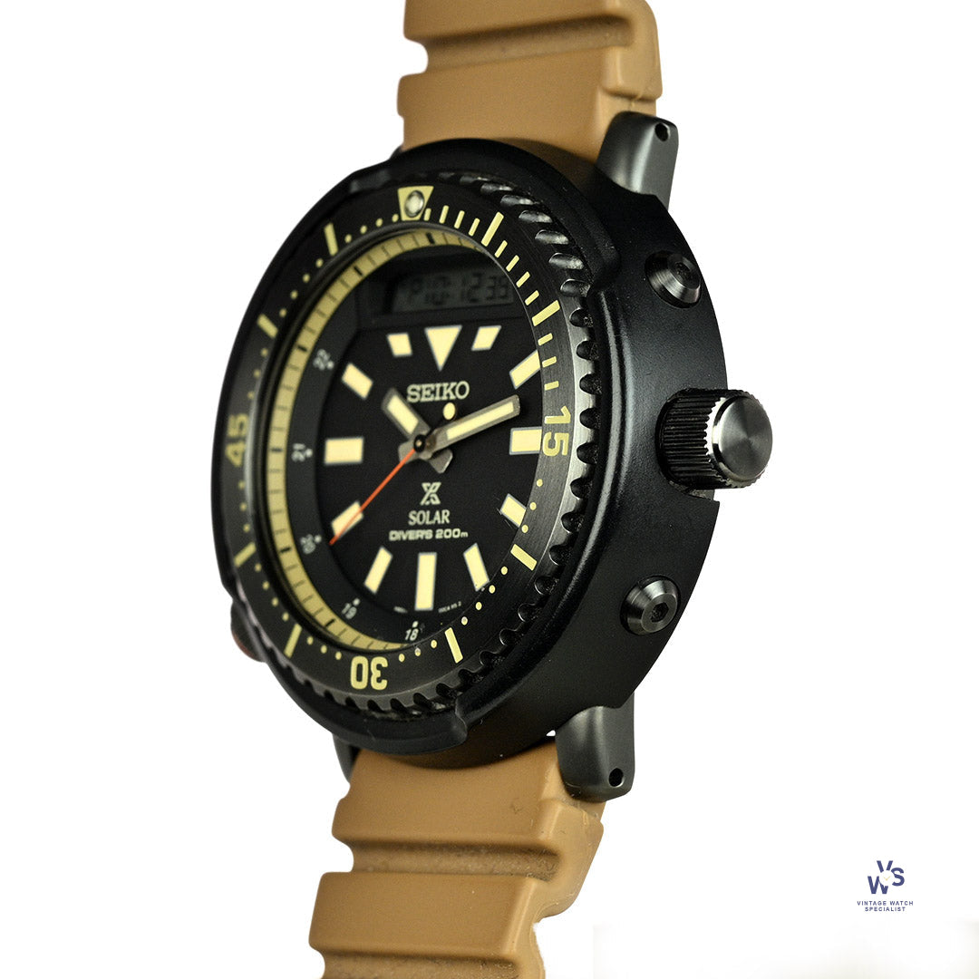 SEIKO SOLAR Chronograph メンズ 腕時計 Seiko H851 - Solar Diver's 200m - The 'Arnie' - Box and Papers - c