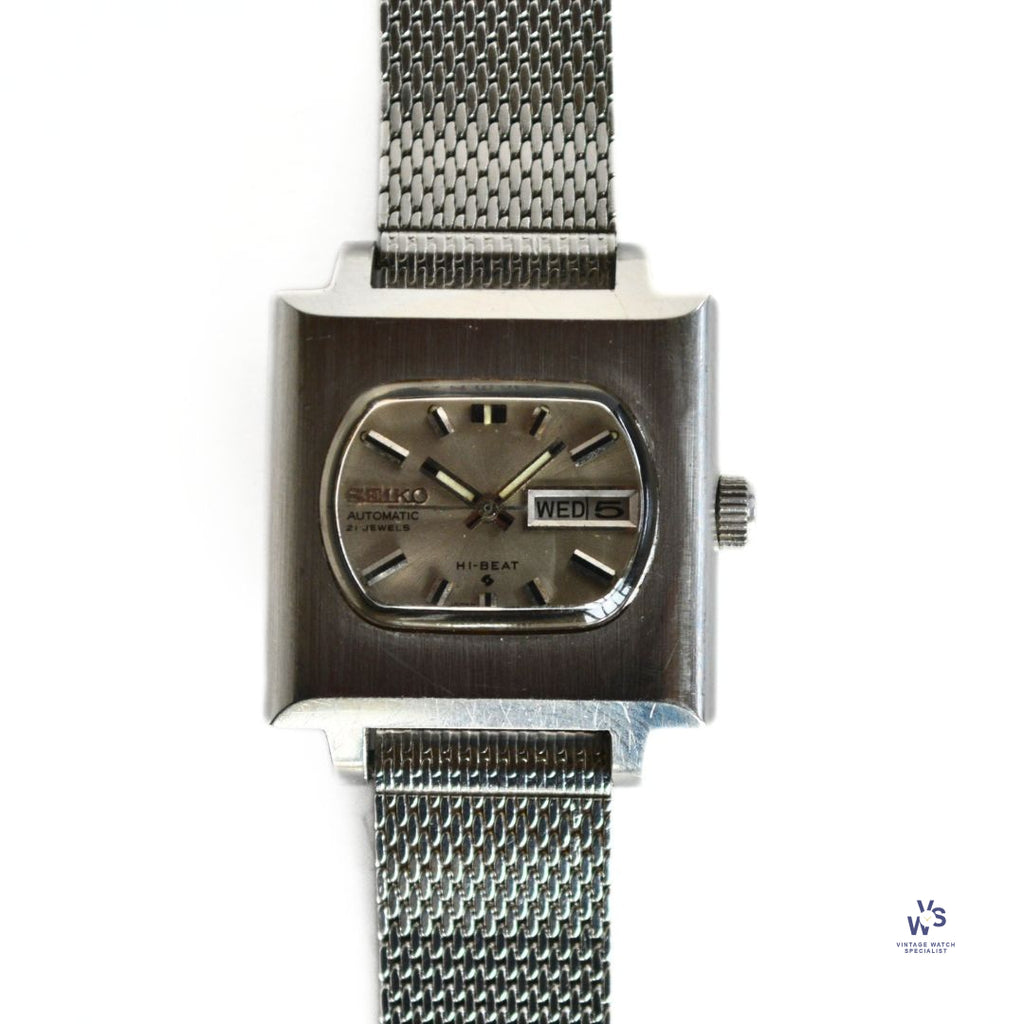 Seiko - Hi Beat - Automatic Day/Date - Vintage Ladies Dress Watch - Steel Square Case - c.1971 - Vintage Watch Specialist