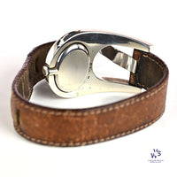 Serge Manzon for Longines Stirrup Watch - Solid Silver - Original Strap and Box - c.1972 - Vintage Watch Specialist