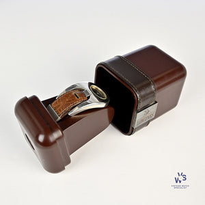 Serge Manzon for Longines Stirrup Watch - Solid Silver - Original Strap and Box - c.1972 - Vintage Watch Specialist