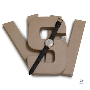 Smiths De Luxe - 9k Gold Case - White Dial - c.1950s - Vintage Watch Specialist