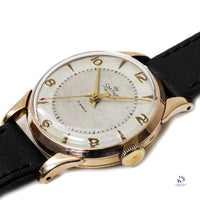 Smiths De Luxe - 9k Gold Case - White Dial - c.1950s - Vintage Watch Specialist