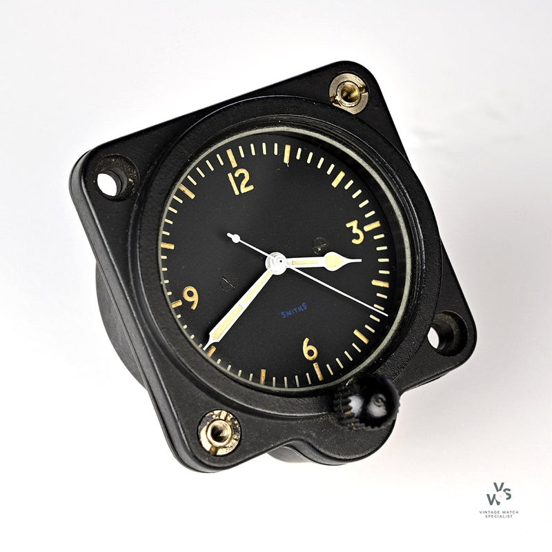 Smiths RAF Aircraft Dashboard Clock - Model Ref: 5ACA - Issued 1957 - Vintage Watch Specialist