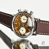 Smiths Two Register Chronograph - Reverse Panda Tropical Chocolate Dial - c.1960s - Vintage Watch Specialist
