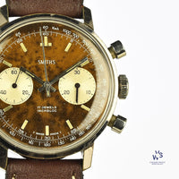 Smiths Two Register Chronograph - Reverse Panda Tropical Chocolate Dial - c.1960s - Vintage Watch Specialist