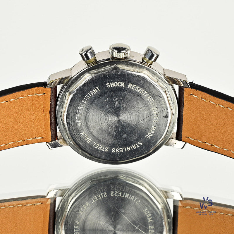 Smiths Two Register Chronograph - Reverse Panda Tropical Chocolate Dial - c.1960s - Vintage Watch Specialist