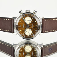 Smiths Two Register Chronograph - Reverse Panda Tropical Chocolate Dial - c.1960s - Vintage Watch Specialist