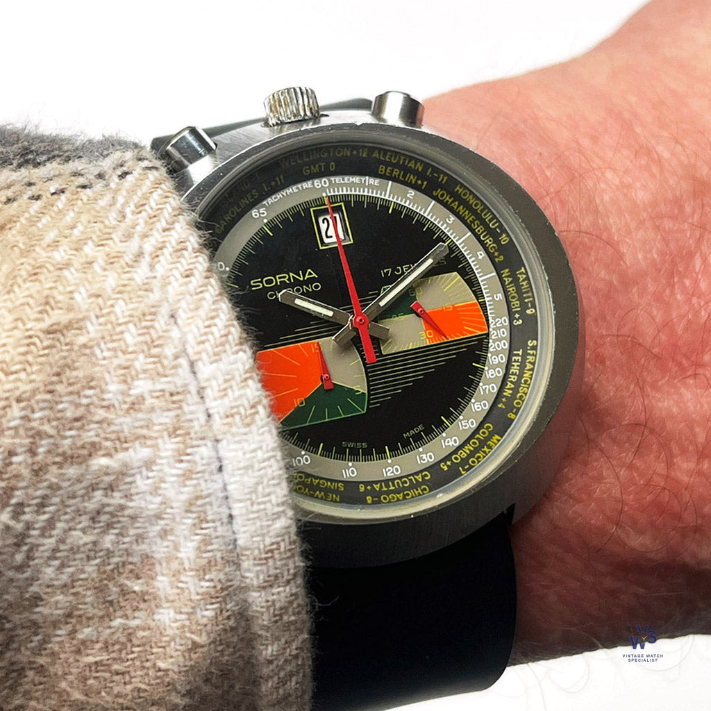 Sorna Bullhead Chronograph - Vintage Watch Specialist