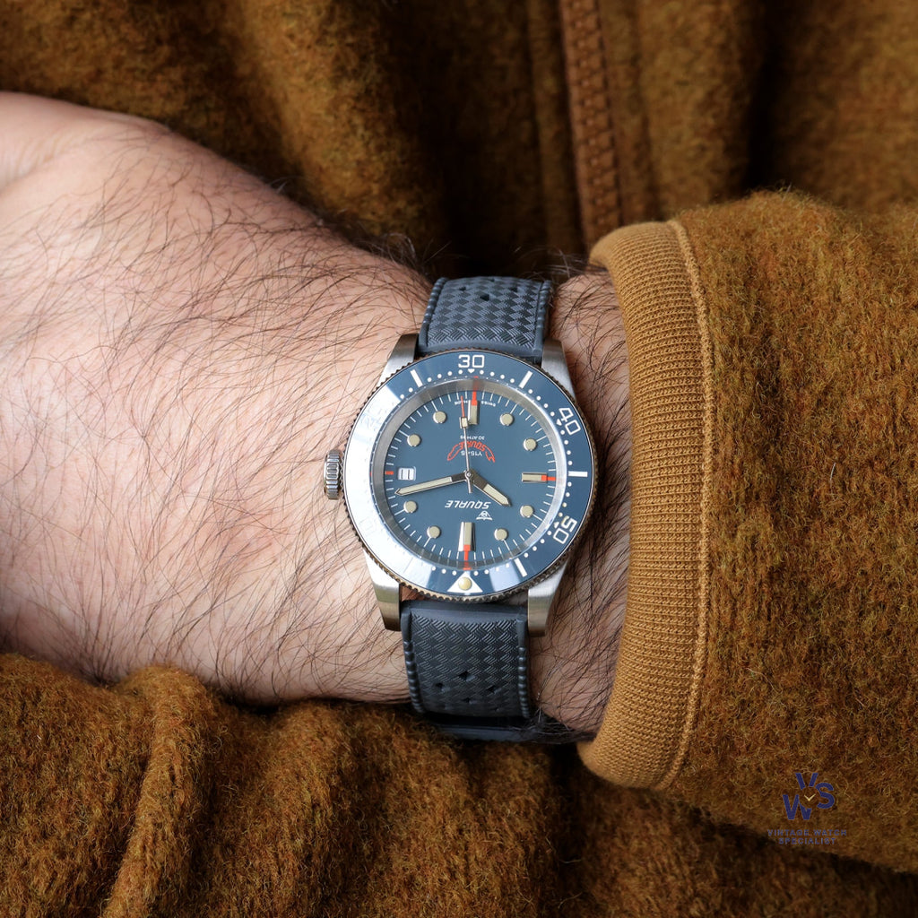 Squale Divers Watch - 30 Atmos - Grey Dial - With Original Box and Paperwork - Model Reference Y1545 - 2023 - Vintage Watch Specialist