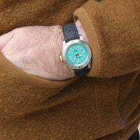 Squale Model Y1545 - 30 Atmos Steel Divers Watch - Teal-Blue Dial - With Original Box and Paperwork - Vintage Watch Specialist