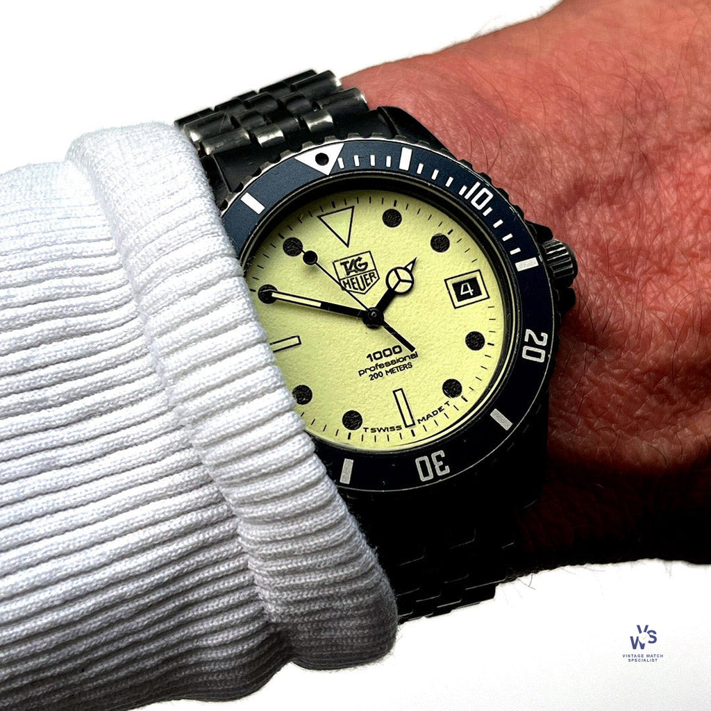 Tag Heuer - 1000 Professional - Night Diver - James Bond - Model Reference: 980.031N - Black PVD - c.1988 - Vintage Watch Specialist