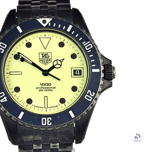 Tag Heuer - 1000 Professional - Night Diver - James Bond - Model Reference: 980.031N - Black PVD - c.1988 - Vintage Watch Specialist