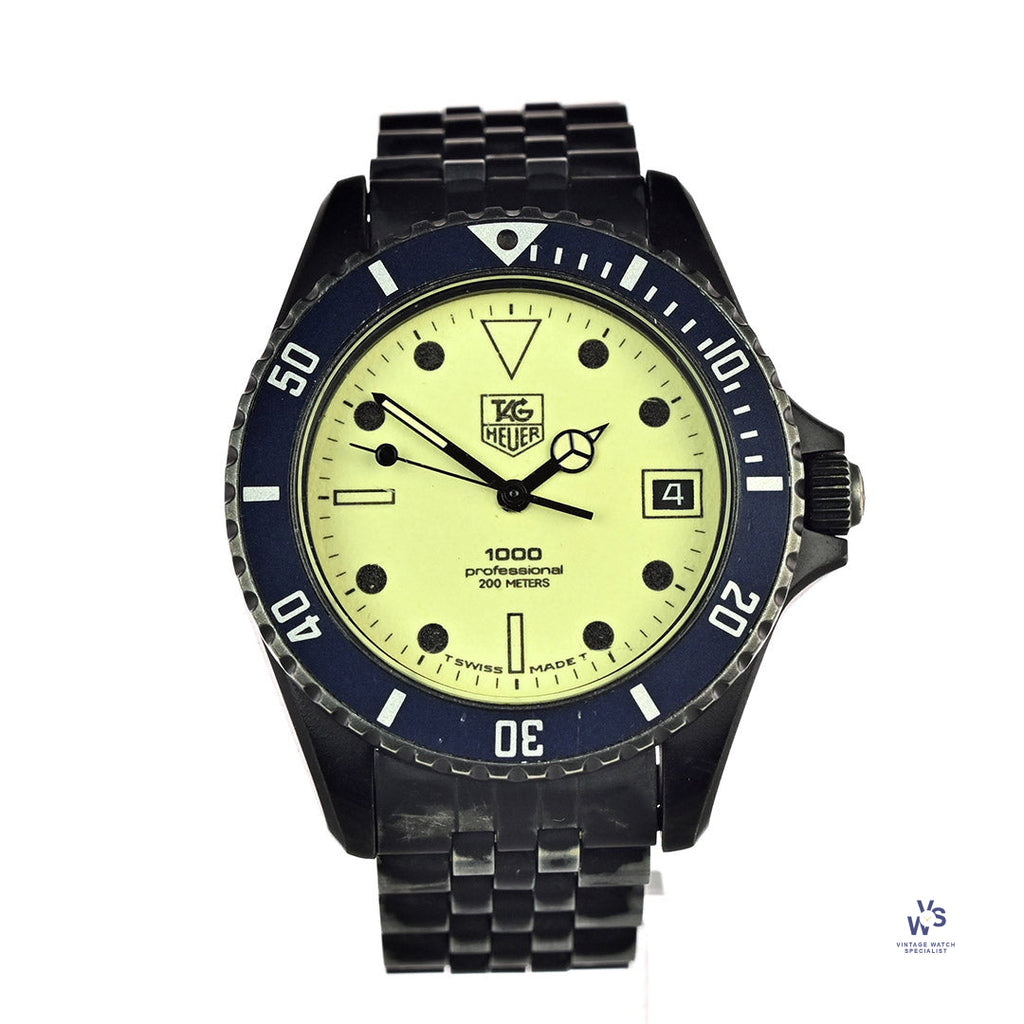 Tag Heuer - 1000 Professional - Night Diver - James Bond - Model Reference: 980.031N - Black PVD - c.1988 - Vintage Watch Specialist