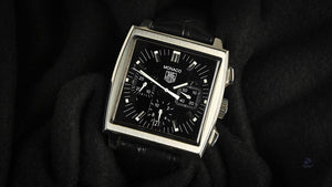Tag Heuer Monaco - Model Reference: CW2111-0 - Black Dial Chronograph - Box & Papers - Vintage Watch Specialist