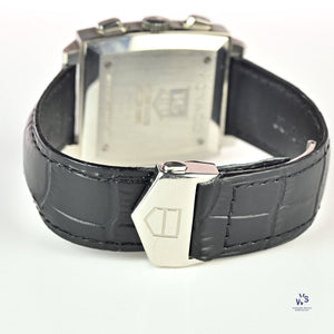 Tag Heuer Monaco - Model Reference: CW2111-0 - Black Dial Chronograph - Box & Papers - Vintage Watch Specialist