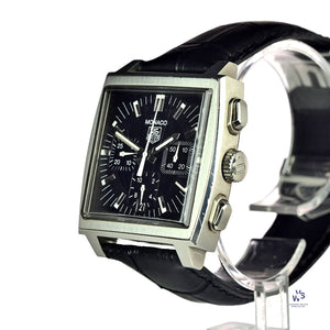 Tag Heuer Monaco - Model Reference: CW2111-0 - Black Dial Chronograph - Box & Papers - Vintage Watch Specialist