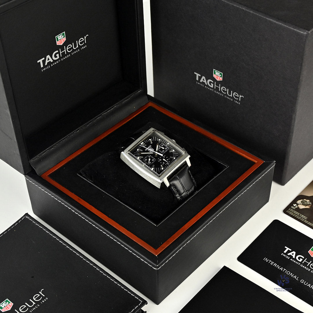 TAG Heuer Monaco ギフトボックス Tag Heuer Monaco - Skeleton Dial & Leather Strap