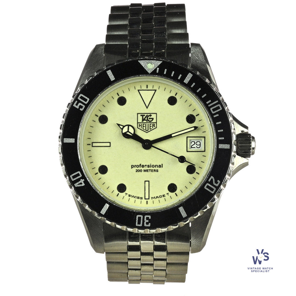 Tag Heuer Professional 200m - Night Diver - Luminous Dial - Model Ref: 980.113B - c.1987 - Vintage Watch Specialist
