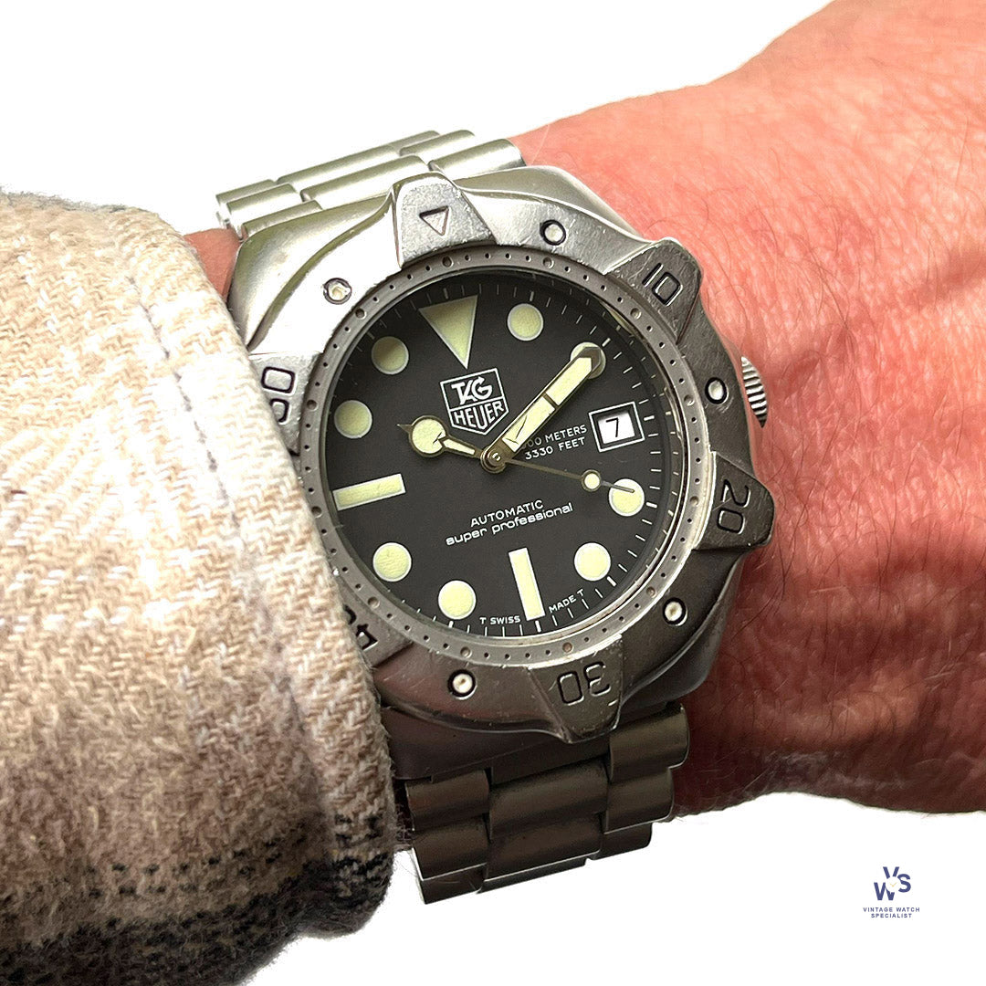 Tag Heuer Super Professional 1000m Diver Automatic Model Referen Vintage Watch Specialist
