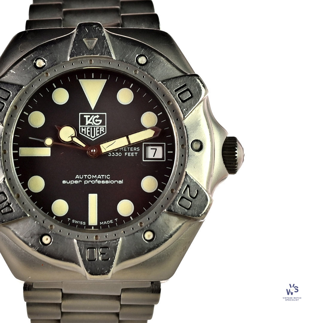 Tag Heuer Super Professional 1000m Diver Automatic Model Referen Vintage Watch Specialist