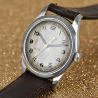 Tavannes Watch Co. - Unsigned Military Style Dial with Arabic Numerals c.1940 Vintage Specialist