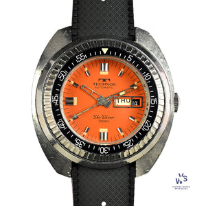 Technos Automatic Sky Diver - Calendar Function - c.1970s - Provenance Included - Vintage Watch Specialist