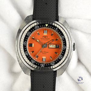 Technos Automatic Sky Diver - Calendar Function - c.1970s - Provenance Included - Vintage Watch Specialist