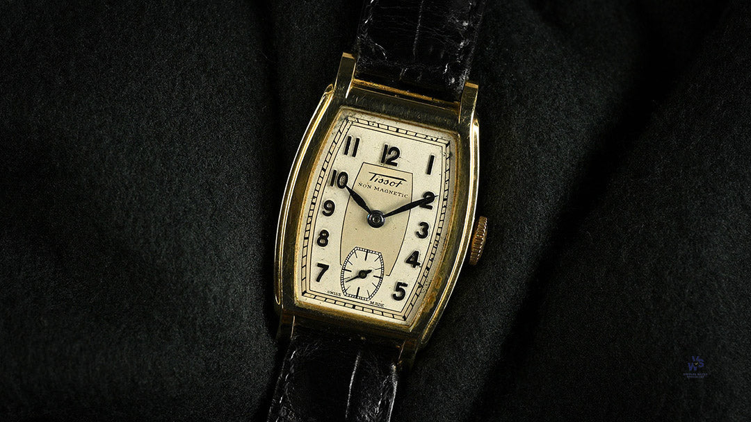 Tissot - 9k Gold Art Deco Dress Watch - Dennison Case - c.1932