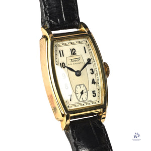 Tissot - 9k Gold Art Deco Dress Watch - Dennison Case - c.1932 - Vintage Watch Specialist