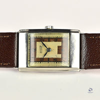 Tissot - Antimagnetique - Art Deco Tank Case - Two Tone Copper/Cream - c.1932 - Vintage Watch Specialist