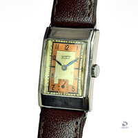 Tissot - Antimagnetique - Art Deco Tank Case - Two Tone Copper/Cream - c.1932 - Vintage Watch Specialist