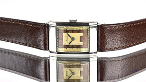 Tissot - Antimagnetique - Art Deco Tank Case - Two Tone Copper/Cream - c.1932 - Vintage Watch Specialist