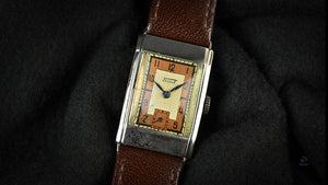 Tissot - Antimagnetique - Art Deco Tank Case - Two Tone Copper/Cream - c.1932 - Vintage Watch Specialist